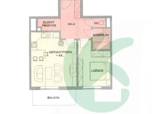 Pronájem bytu 2+kk, Praha - Čakovice, Marty Krásové, 51 m2