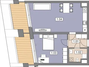 Prodej bytu 2+kk, Praha, Komořanská, 51 m2