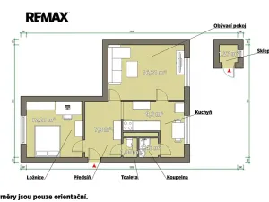 Pronájem bytu 2+1, Kaznějov, Poštovní, 48 m2