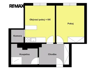 Pronájem bytu 2+kk, Rudná, Masarykova, 47 m2