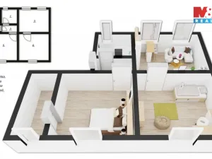 Pronájem bytu 3+1, Kadaň, Obránců míru, 70 m2