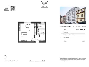 Prodej bytu 1+kk, Praha - Smíchov, Pod Barvířkou, 36 m2