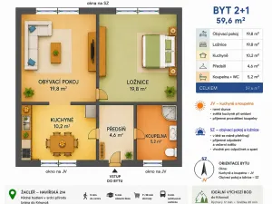 Prodej bytu 2+1, Žacléř, Havířská I, 60 m2