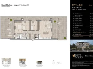 Prodej bytu 4+kk, Praha - Dolní Chabry, Osecká, 118 m2
