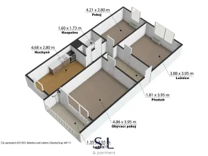 Prodej bytu 3+1, Děčín, Čsl. partyzánů, 75 m2