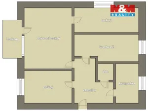 Prodej bytu 3+1, Studený, 70 m2