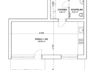 Pronájem bytu 1+kk, Hradec Králové, 42 m2