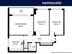 Prodej bytu 3+1, Ostrava, Mojmírovců, 72 m2