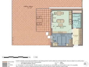 Pronájem bytu 2+kk, Praha - Vysočany, Pod Harfou, 44 m2