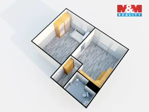Pronájem bytu 1+1, Děčín - Děčín VI-Letná, Školní, 35 m2