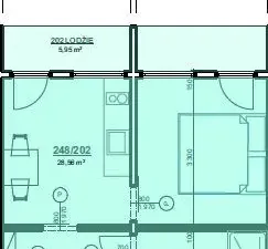 Prodej bytu 1+1, Doksy - Staré Splavy, Pod Borným, 29 m2