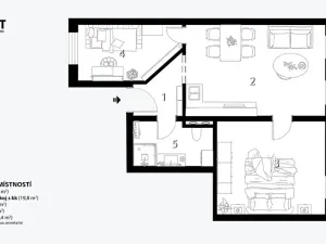 Prodej bytu 2+kk, Brno, Elgartova, 63 m2