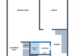 Pronájem bytu 2+kk, Praha - Stodůlky, U jezera, 42 m2
