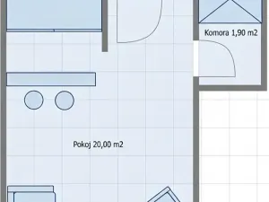 Pronájem bytu 1+kk, Praha - Modřany, Semická, 29 m2