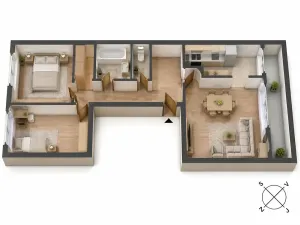 Prodej bytu 3+1, Praha - Stodůlky, Ovčí hájek, 74 m2