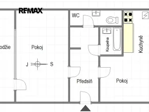 Pronájem bytu 2+kk, Praha - Záběhlice, Hrusická, 47 m2