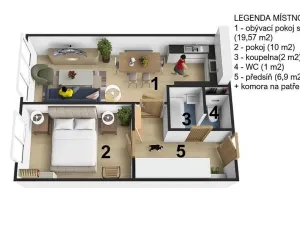 Prodej bytu 2+kk, Praha - Lhotka, Novodvorská, 41 m2