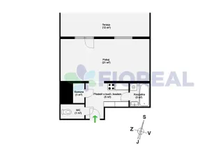 Pronájem bytu 1+1, Praha - Strašnice, Na hroudě, 31 m2