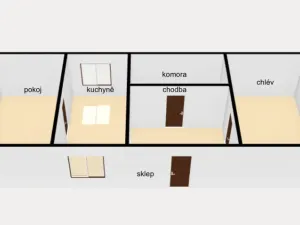 Prodej rodinného domu, Červený Kostelec - Horní Kostelec, 80 m2