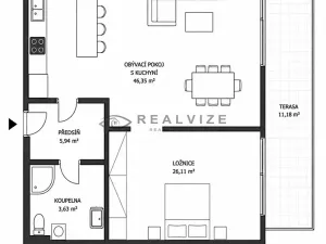 Pronájem bytu 2+kk, České Budějovice, Františka Jelena, 58 m2