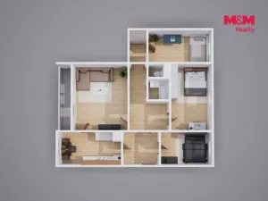 Prodej bytu 4+1, Teplice - Prosetice, Na konečné, 82 m2