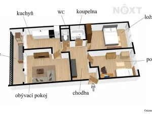 Pronájem bytu 3+1, Žatec, Dr. Václava Kůrky, 71 m2