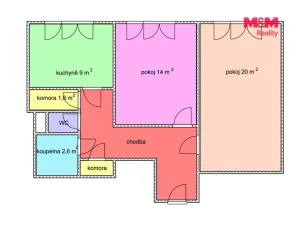 Pronájem bytu 2+1, Ostrava - Poruba, Nezvalovo náměstí, 57 m2