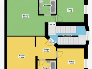 Pronájem bytu 2+kk, Praha - Smíchov, U Malvazinky, 40 m2