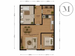 Prodej bytu 2+kk, Písek, Pažoutova, 54 m2