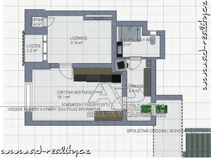 Pronájem bytu 2+kk, Praha - Vršovice, Oblouková, 41 m2