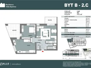 Prodej bytu 3+kk, Velká Bystřice, 88 m2