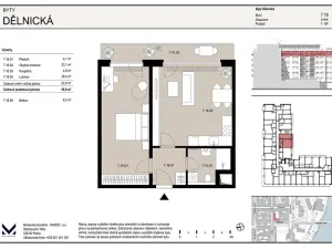 Pronájem bytu 2+kk, Praha - Holešovice, V háji, 55 m2