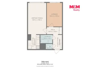 Prodej bytu 2+kk, Praha - Kamýk, Ve Lhotce, 41 m2