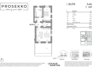 Prodej bytu 3+kk, Praha - Prosek, Na vyhlídce, 81 m2
