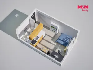Prodej bytu 1+kk, Ústí nad Labem - Severní Terasa, Glennova, 19 m2