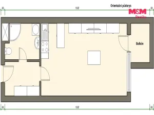 Pronájem bytu 1+kk, Praha - Dolní Chabry, K Beranovu, 37 m2