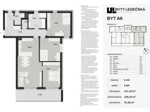 Prodej bytu 4+kk, Havlíčkův Brod, Ledečská, 102 m2