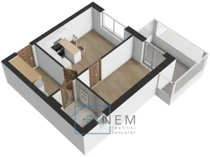 Pronájem bytu 2+kk, Kralupy nad Vltavou - Minice, Souběžná, 40 m2