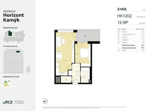 Prodej bytu 2+kk, Praha - Kamýk, Smotlachova, 53 m2