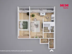 Prodej bytu 2+1, Osek, Hrdlovská, 61 m2