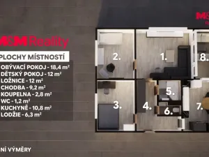 Prodej bytu 3+1, Česká Lípa, Příbramská, 65 m2
