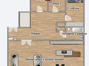 Pronájem bytu 3+kk, Praha - Nové Město, Lublaňská, 90 m2