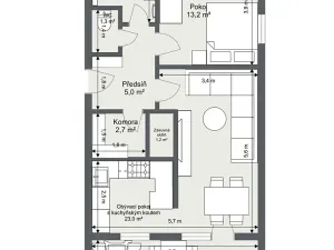 Prodej bytu 2+kk, Praha - Malešice, Ungarova, 51 m2