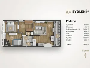 Prodej bytu 3+1, Teplice, Trnovanská, 70 m2