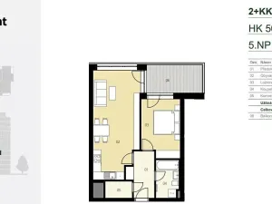 Prodej bytu 2+kk, Praha - Kamýk, Smotlachova, 57 m2