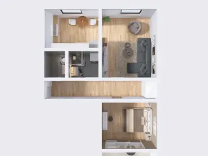 Pronájem bytu 2+1, Olomouc - Nová Ulice, Vojanova, 58 m2