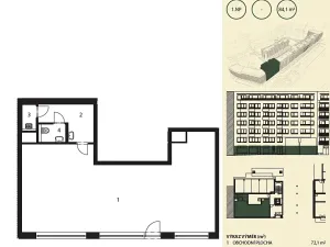 Pronájem ordinace, Brno, Leitnerova, 70 m2