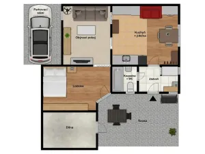 Prodej rodinného domu, Větrušice, Chaloupky, 50 m2