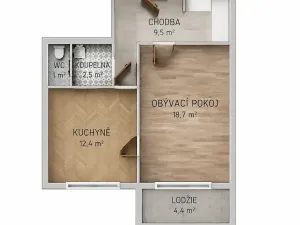 Prodej bytu 1+1, Zlín, L. Váchy, 48 m2