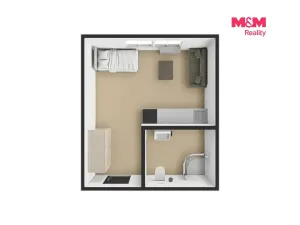Pronájem bytu 1+kk, Hradec Králové - Kukleny, Pražská třída, 23 m2